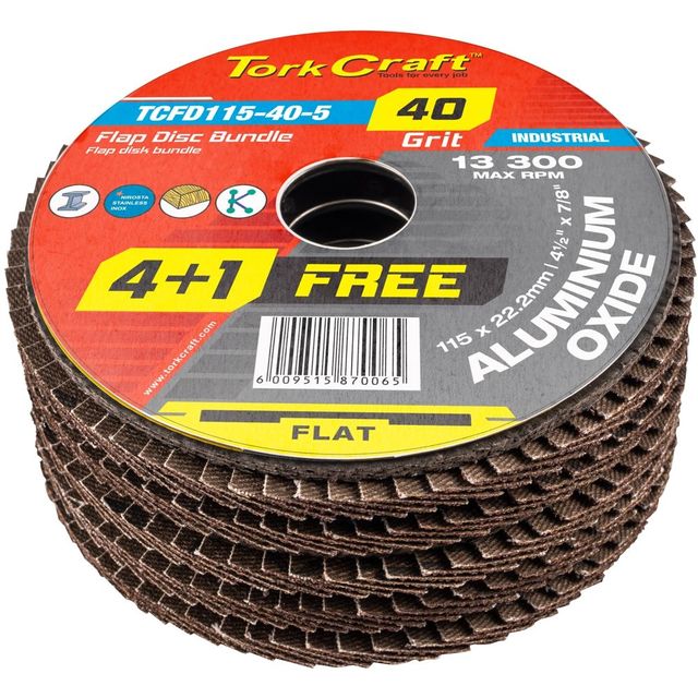 Flap Sanding Disc 115mm 40GRIT 4+1 Free