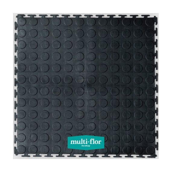 Interlocking Blk Rubber Tiles 50 x 50/ 4 pc